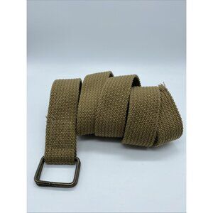 Tan Khaki Polyester D Ring Belt Men's Size 38 End to End 45" RN# 95705